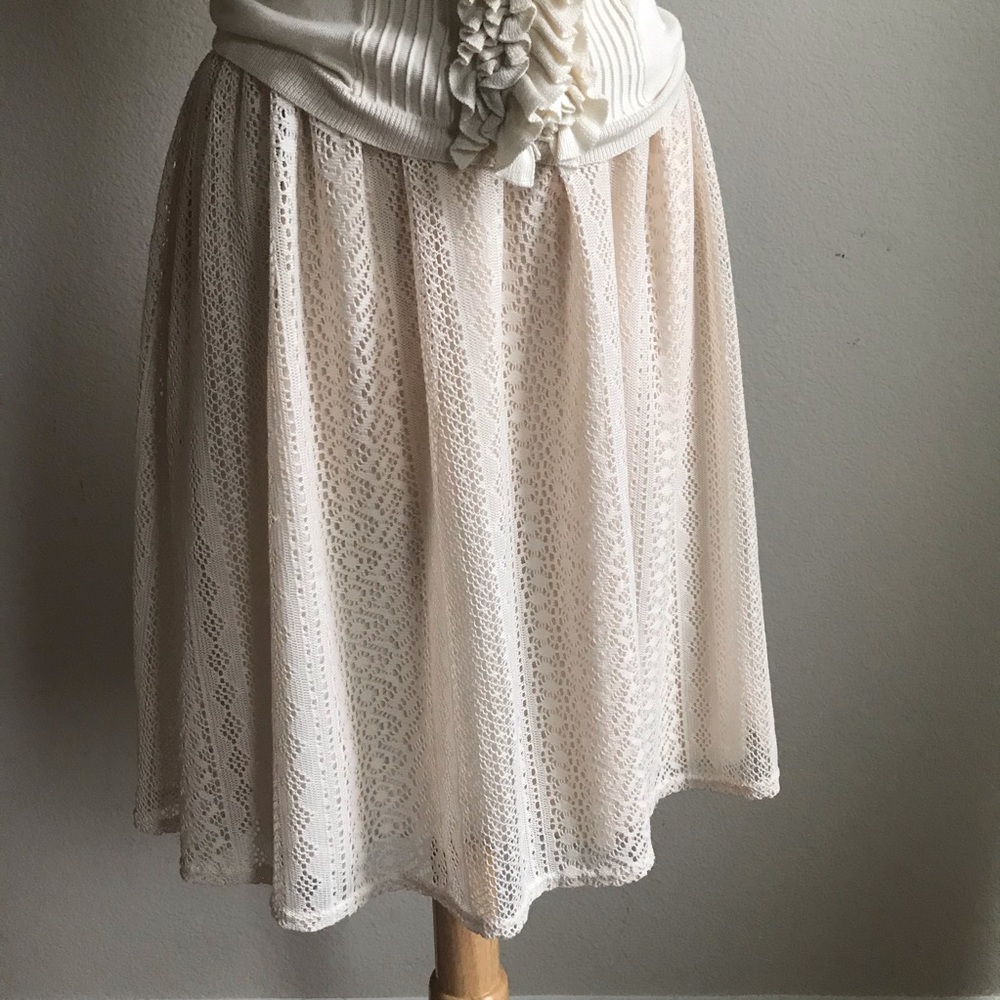 Eyelet lace skirt